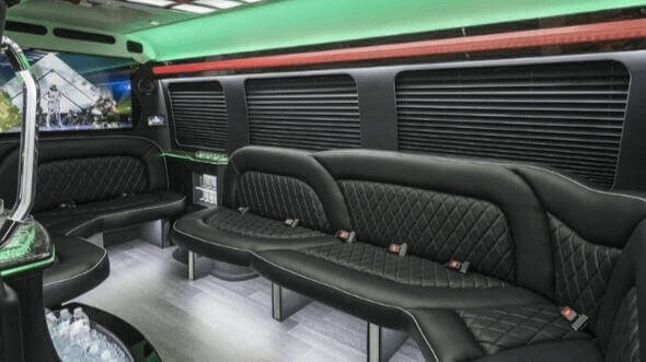 Interior of Richfield Party Bus Company's 14 Passenger Sprinter Limousine in Richfield