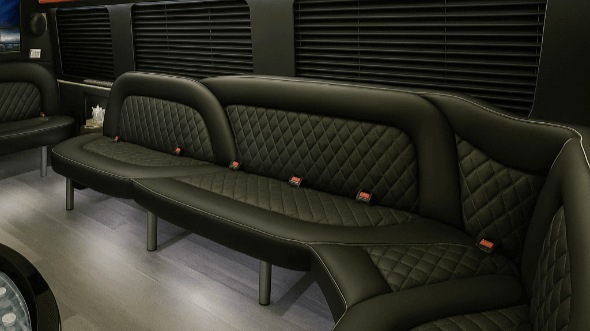 Interior of St. Paul Party Bus Company's 14 Passenger Sprinter Limousine in St. Paul