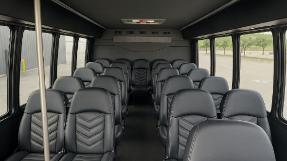 Interior of Minnesota Party Bus Company's 25 Passenger Minibus in Minnesota