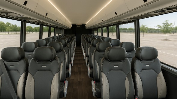 Interior of Minnesota Party Bus Company's 28 Passenger Minibus in Minnesota