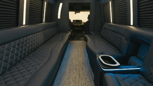 Interior of Blaine Party Bus Company's 28 Passenger Party Bus in Blaine