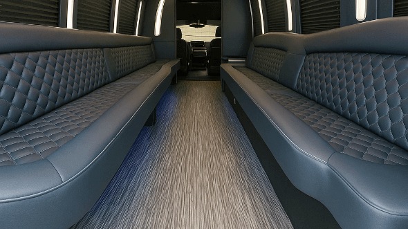 Interior of Minnesota Party Bus Company's 40 Passenger Party Bus in Minnesota