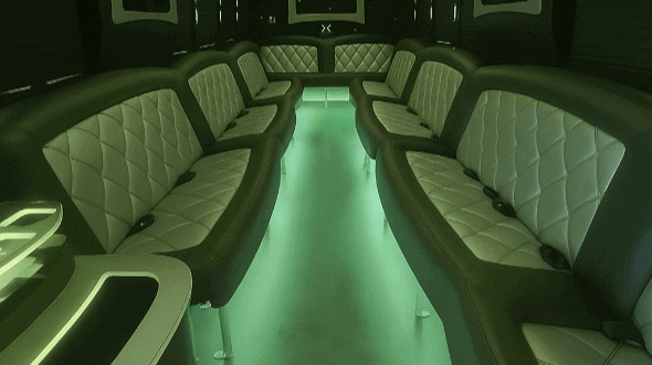 Interior of Shakopee Party Bus Company's 40 Passenger Party Bus in Shakopee