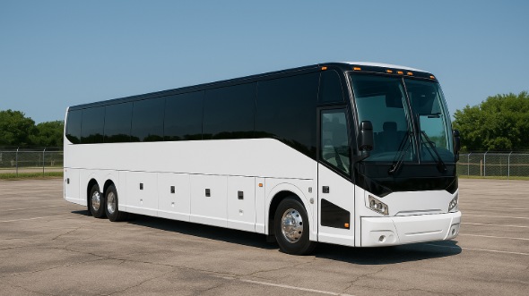 Exterior of Minnesota Party Bus Company's 46 Passenger Charter Bus in Minnesota