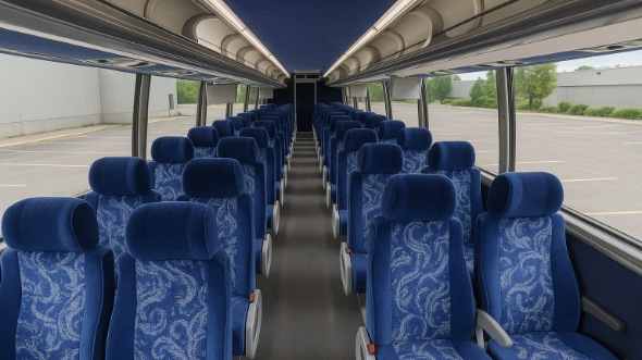 Interior of Minnesota Party Bus Company's 47 Passenger Charter Bus in Minnesota