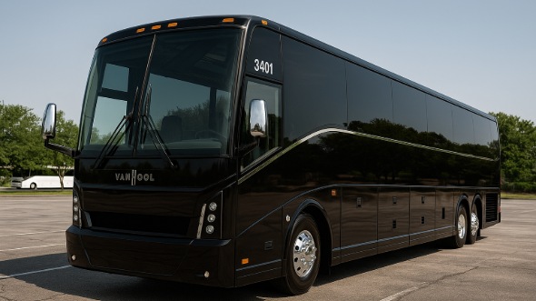 Exterior of Minnesota Party Bus Company's 47 Passenger Charter Bus in Minnesota
